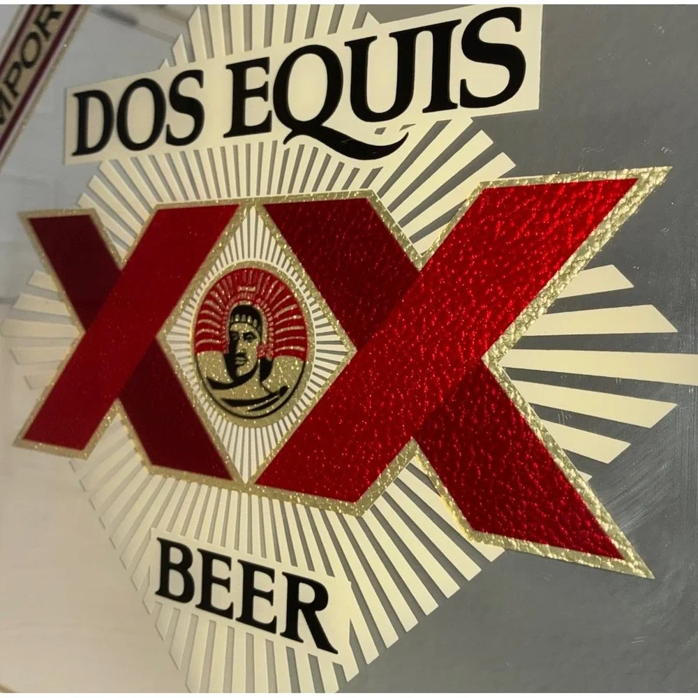 DOS EQUIS Mexican Beer Advertising Mirror 16.5x16.5